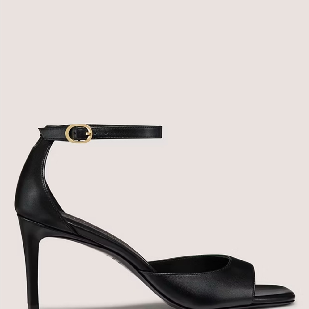 Stuart Weitzman black nudistia style stylish 3 inch heels